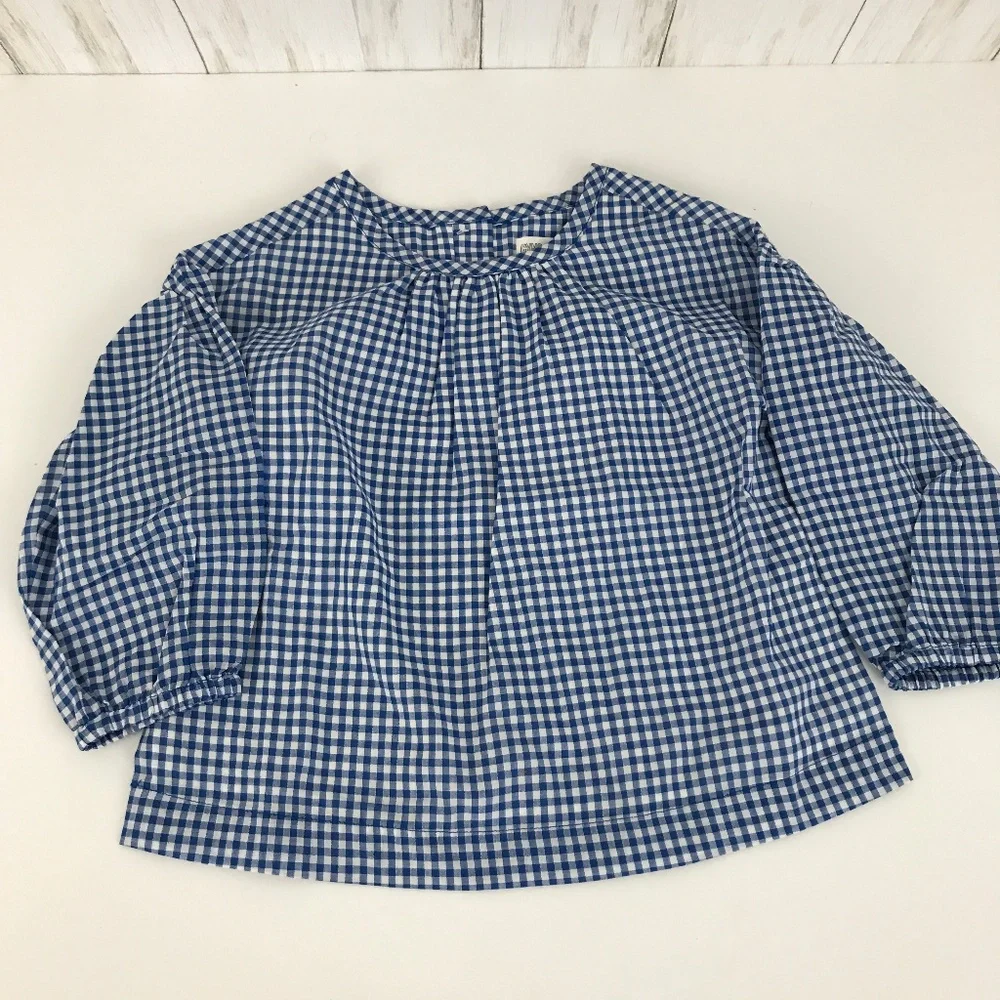 Gymboree Blue‎ Gingham Top 18-24 M New